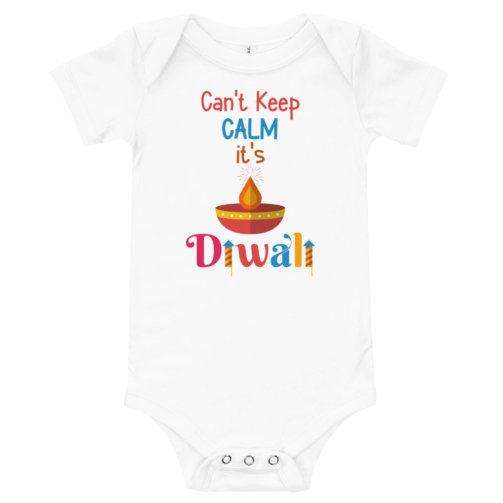Can't keep calm, Baby short sleeve one piece, Baby Romper, Sanskrit Romper, Hinduism Baby Romper