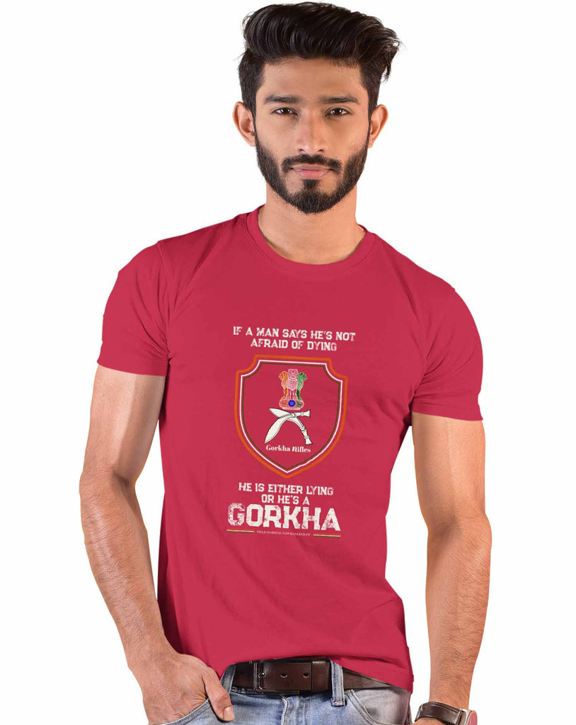 'He is a Gorkha' Quote Patriotic T-Shirt, Gorkha Tshirt, Indian Army T-Shirt