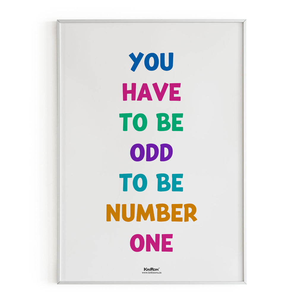 You have to be odd, Math Poster, Kids Room Decor, Classroom Decor, Math Wall Art