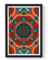 Seamless red pattern with mandala