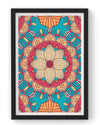 Seamless blue pattern with mandala