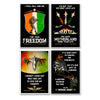 Set Of 4 - Do Or Die Quote Posters, Indian Army Poster, Armed Forces, Bravehearts, Aazadi Ka Amrit Mahotsav Poster, Gift for Soldiers, Gift for Veterans