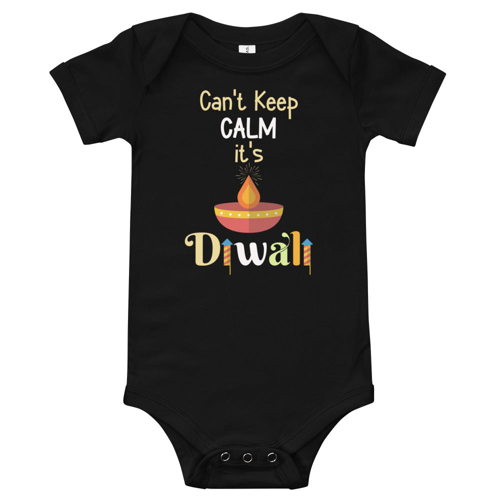 Can't keep calm, Baby short sleeve one piece, Baby Romper, Sanskrit Romper, Hinduism Baby Romper