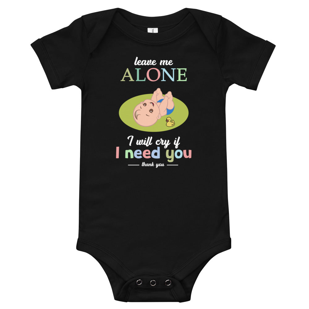 Leave me Alone, Baby short sleeve one piece, Funny Baby Romper