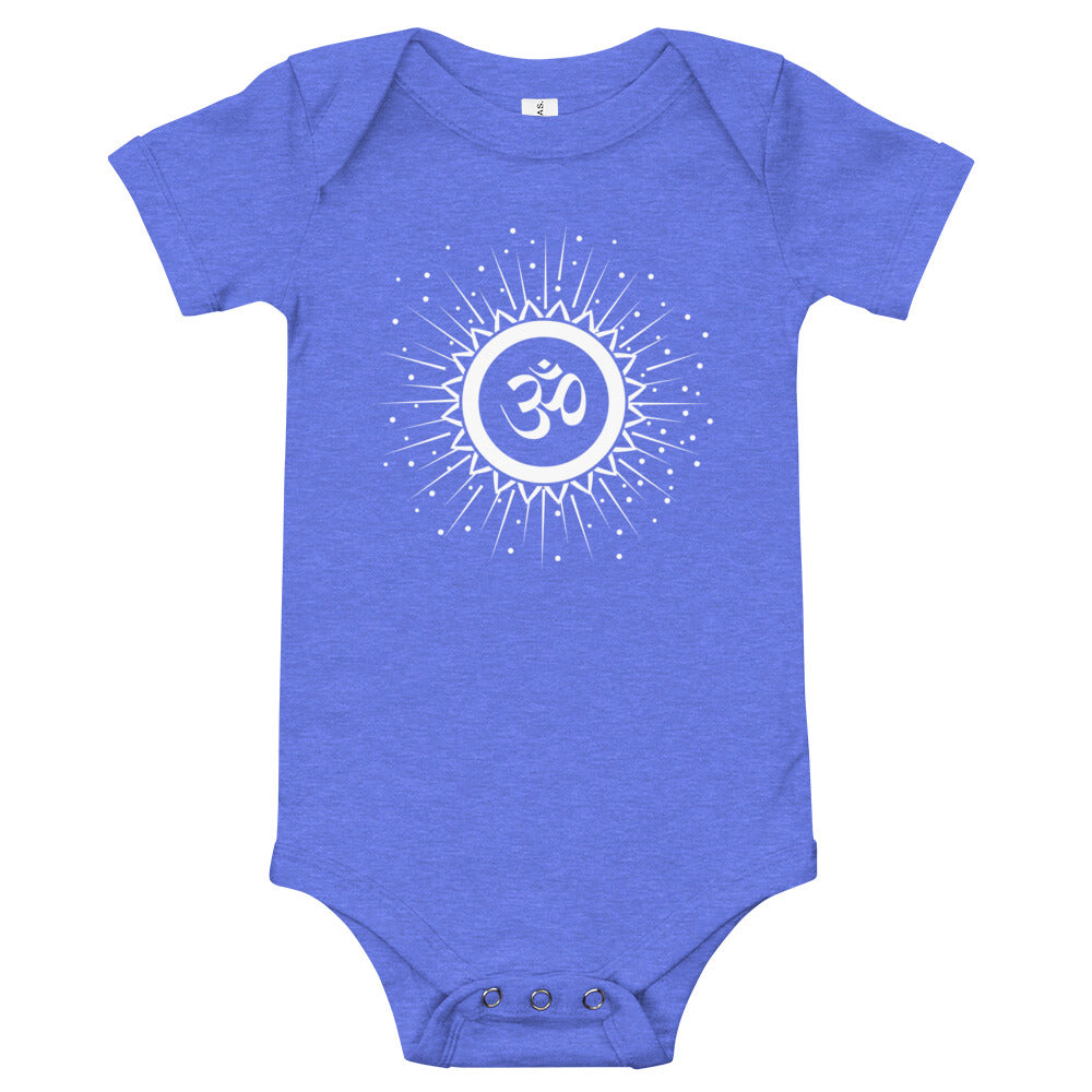 Aum, Baby short sleeve one piece, Aum Baby Romper, Sanskrit Romper, Hinduism Baby Romper