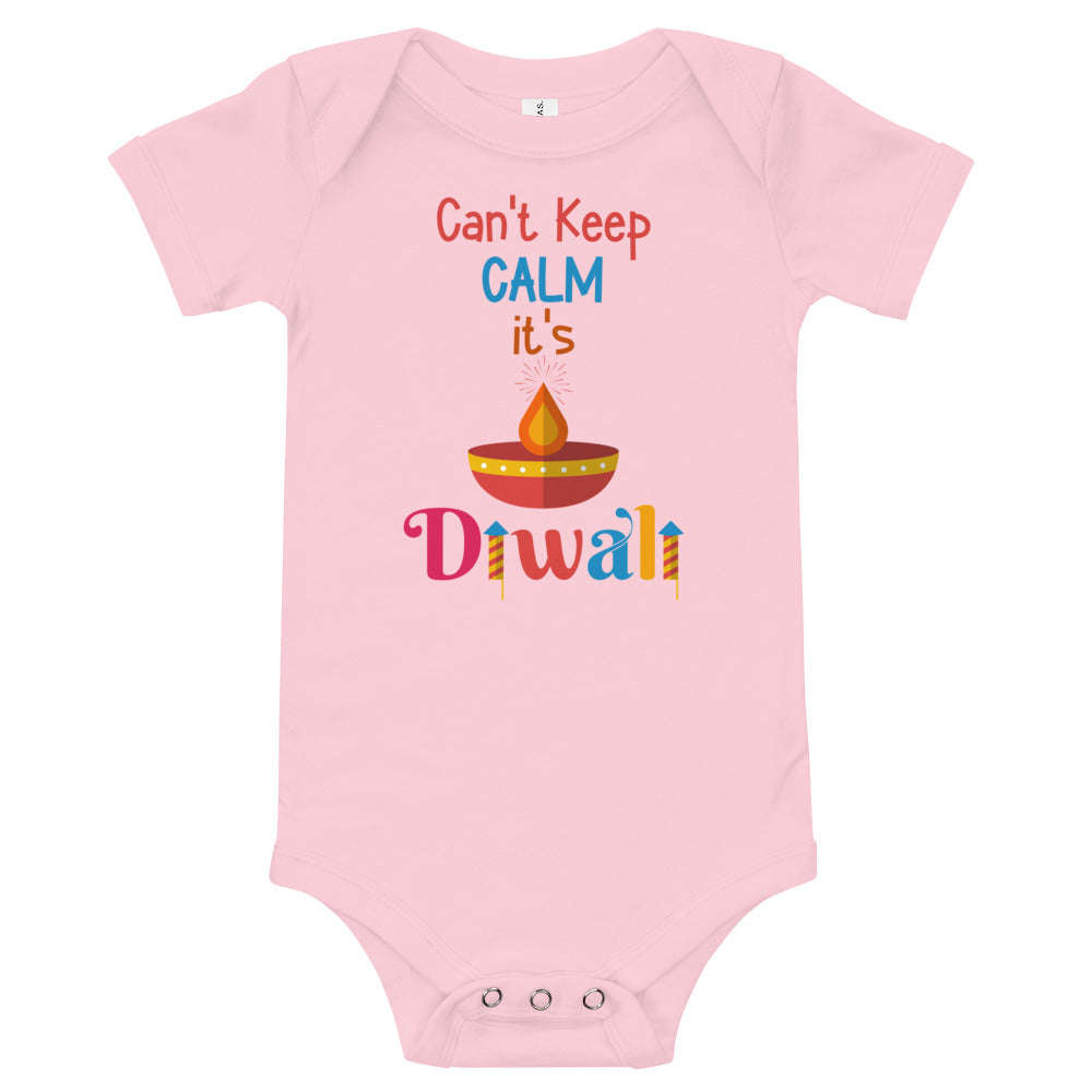 Can't keep calm, Baby short sleeve one piece, Baby Romper, Sanskrit Romper, Hinduism Baby Romper