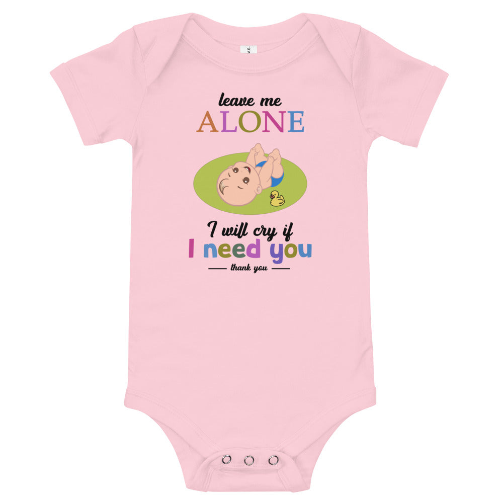 Leave me Alone, Baby short sleeve one piece, Funny Baby Romper