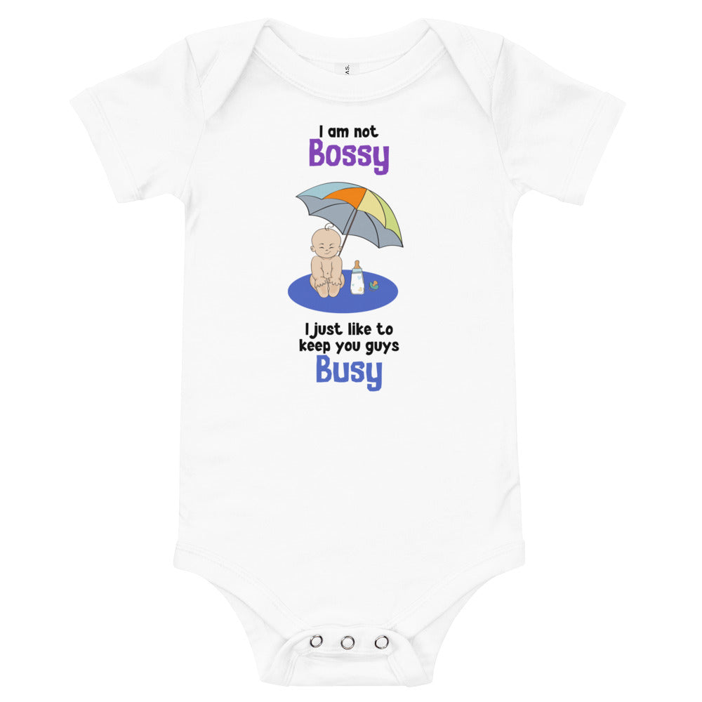 I am not Bossy, Baby short sleeve one piece, Funny Baby Romper