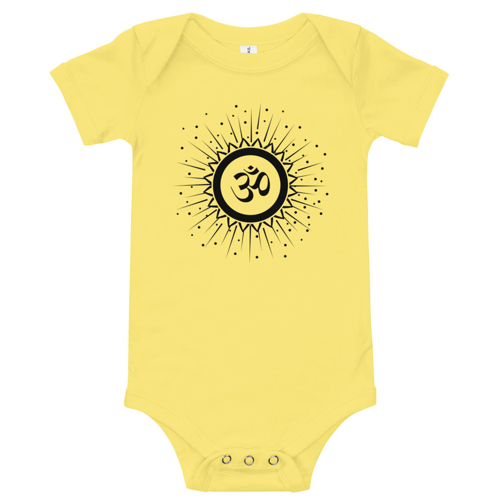 Aum, Baby short sleeve one piece, Aum Baby Romper, Sanskrit Romper, Hinduism Baby Romper