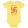 Swastik - Subh Laabh, Riddhi Siddhi, Baby short sleeve one piece, Baby Romper, Sanskrit Romper, Hinduism Baby Romper