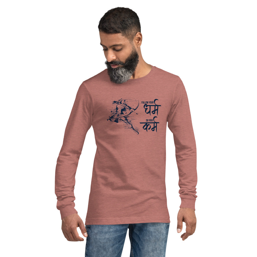 Follow your Dharm. Do your Karm, Sanskrit T-shirt, Sanjeev Newar®